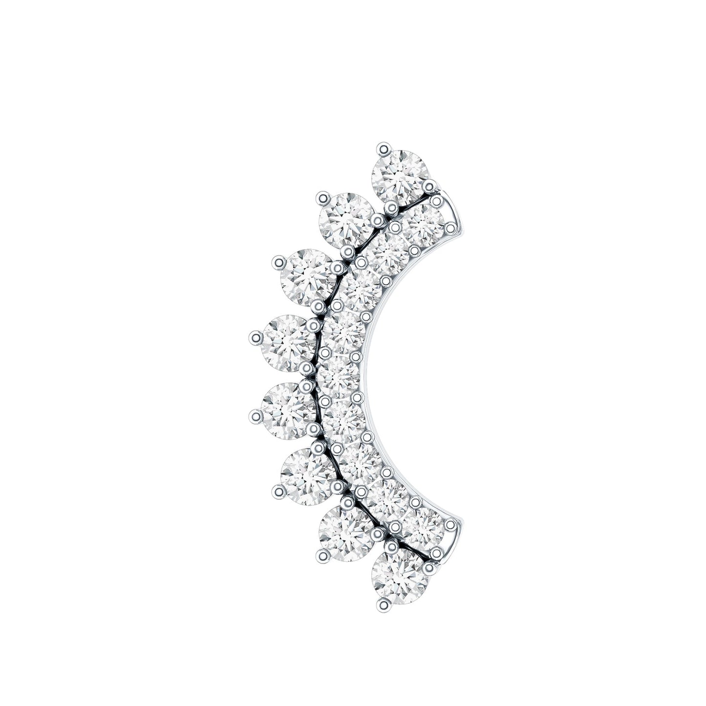 Certified Diamond Curved Cartilage Earring