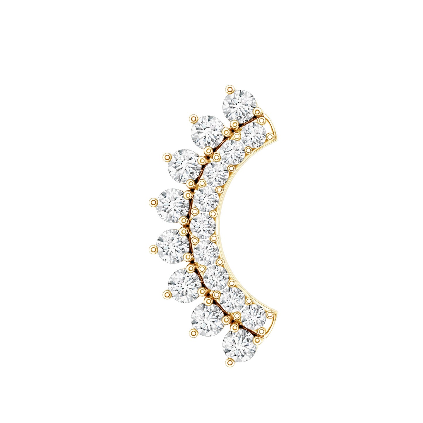 Certified Diamond Curved Cartilage Earring