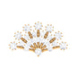 Moissanite Chinese Fan Shaped Cartilage Earring