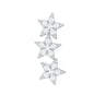 Certified Moissanite Star Ear Crawler Earring