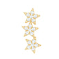 Certified Moissanite Star Ear Crawler Earring