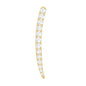 Minimalist Moissanite Curved Climber Earring