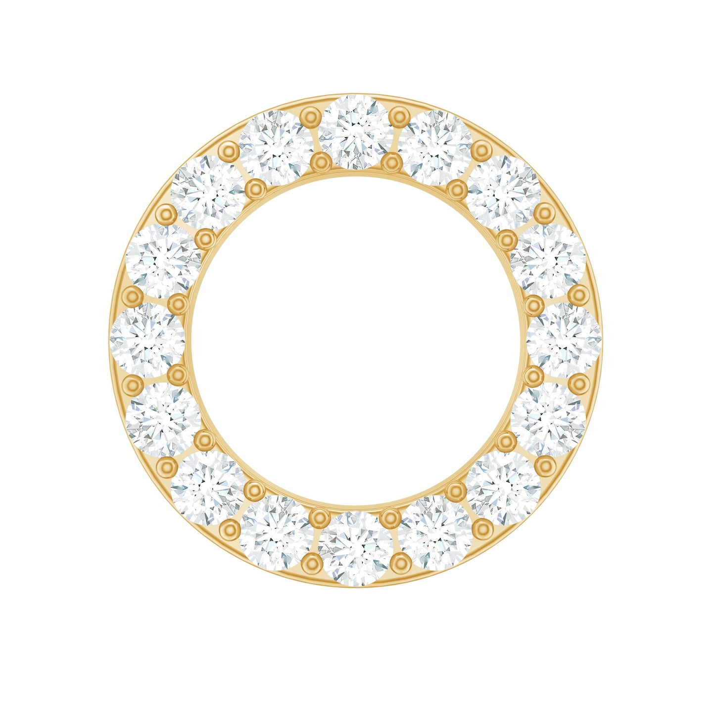 Minimal Moissanite Circle Helix Earring for Women