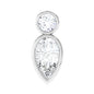 Dainty Pear and Round Cut Moissanite Tragus Earring