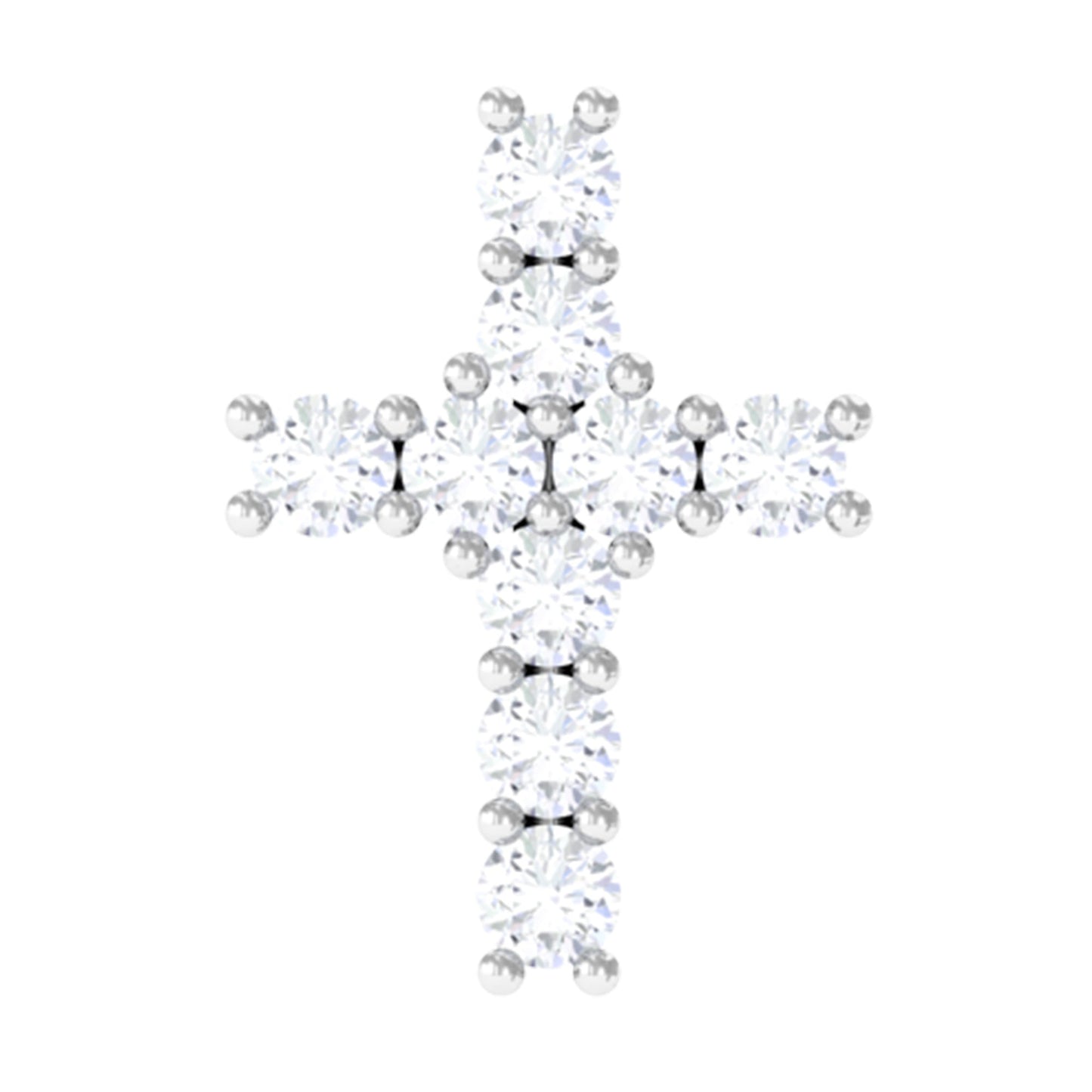 Minimalist Moissanite Cross Cartilage Earring
