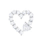 Certified Moissanite Heart Cartilage Earring