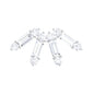 Baguette Diamond Fan Cartilage Earring