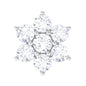 Tiny Moissanite Flower Cluster Earring for Conch Piercing