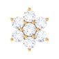 Tiny Moissanite Flower Cluster Earring for Conch Piercing