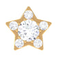 Round Diamond Star Forward Helix Earring