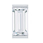 Baguette Moissanite Tragus Earring in Bar Setting