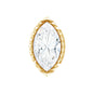 Marquise Moissanite Solitaire Tragus Earring in Bezel Setting