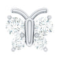 Natural Diamond Butterfly Earring for Cartilage Piercing