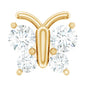 Natural Diamond Butterfly Earring for Cartilage Piercing