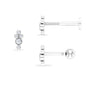 Minimalist Diamond Helix Earring in Bezel Setting