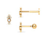 Minimalist Diamond Helix Earring in Bezel Setting