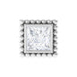 Princess Cut Moissanite Simple Helix Earring in Bezel Setting