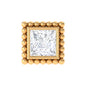 Princess Cut Moissanite Simple Helix Earring in Bezel Setting
