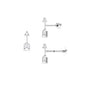 Minimalist Diamond Arrow Earring for Helix Piercing