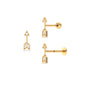 Minimalist Diamond Arrow Earring for Helix Piercing