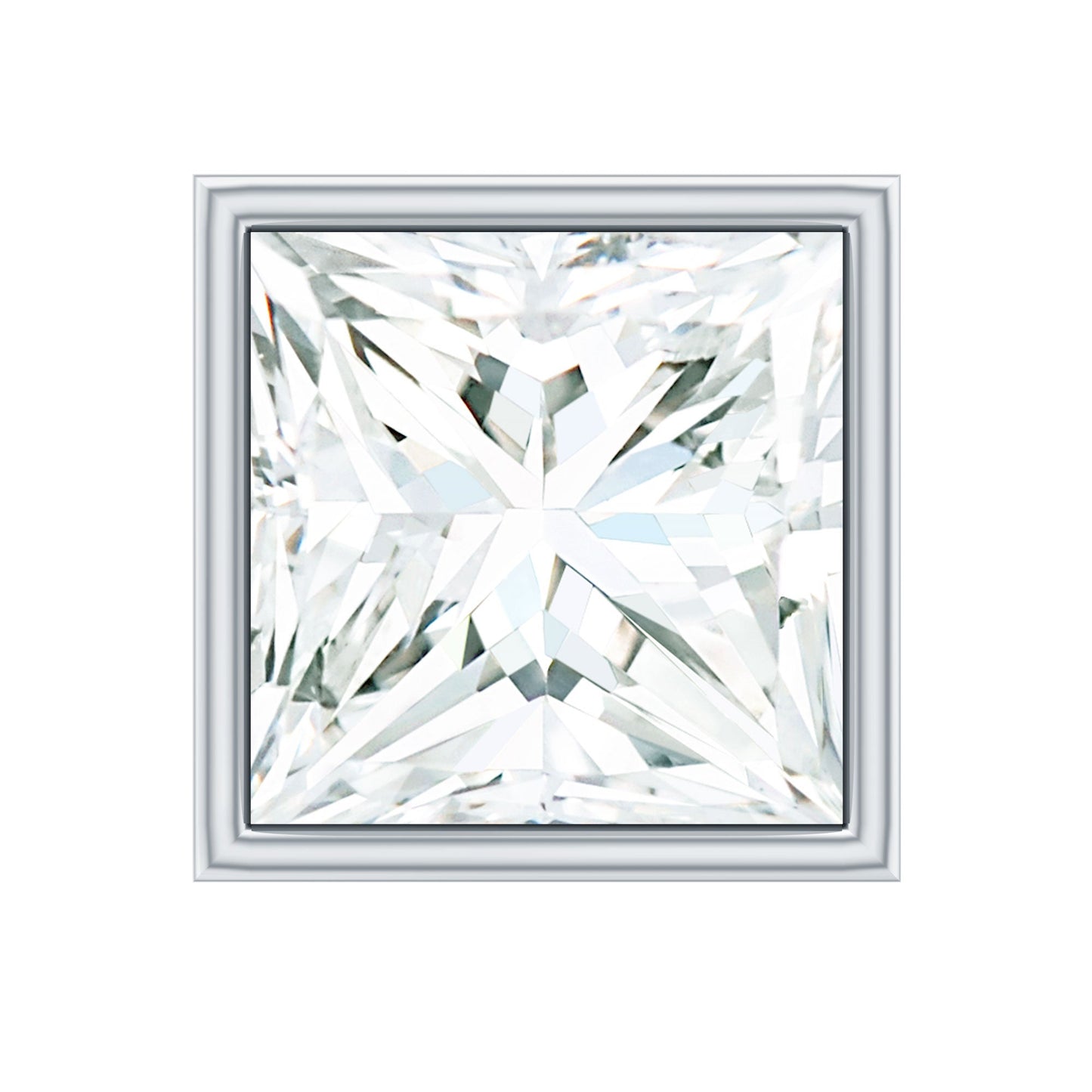 Princess Cut Moissanite Solitaire Conch Earring