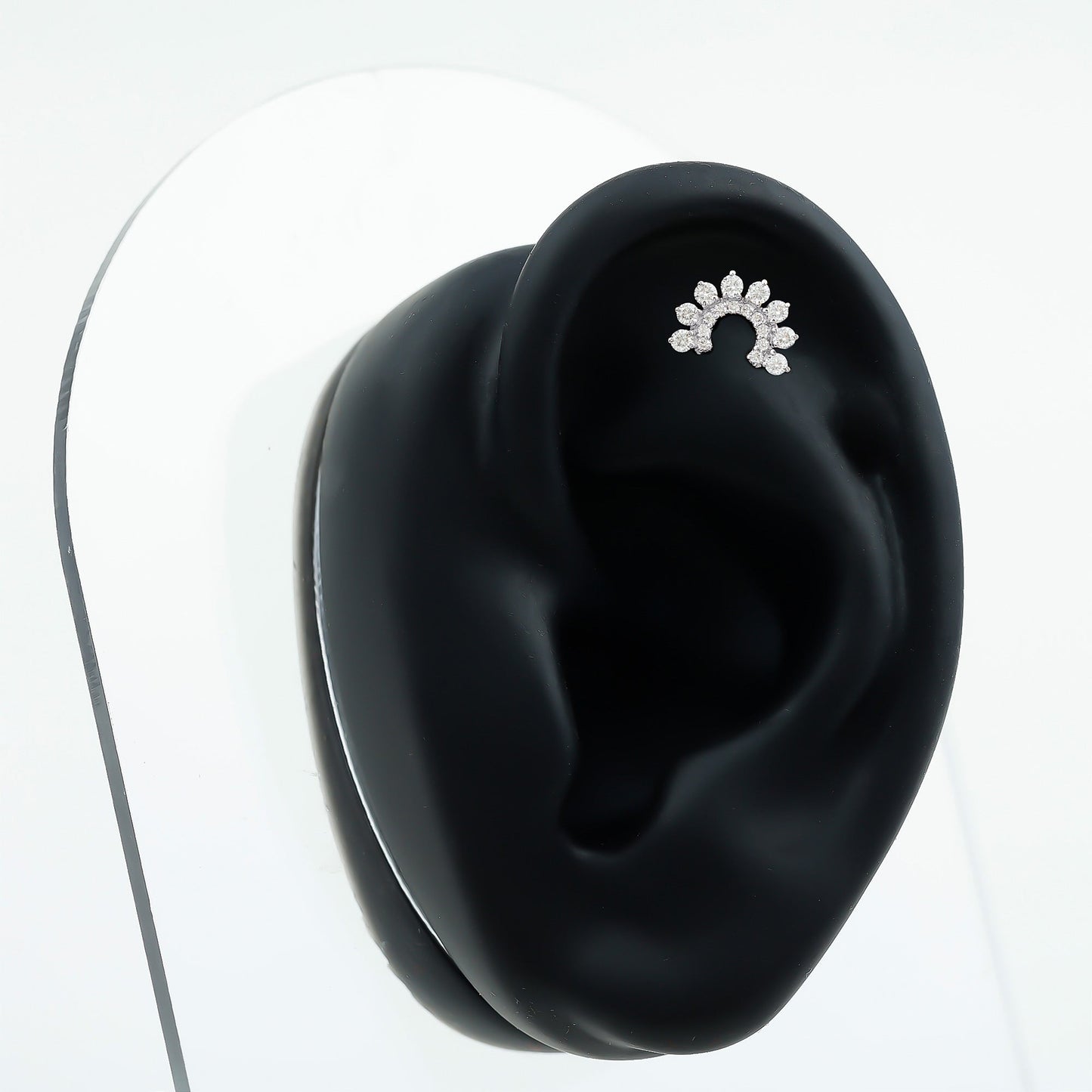 Princess Cut Moissanite Solitaire Conch Earring