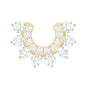 Certified Moissanite Cluster Curved Conch Earring