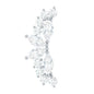 Marquise and Round Moissanite Curved Crawler Earring
