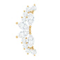 Marquise and Round Moissanite Curved Crawler Earring