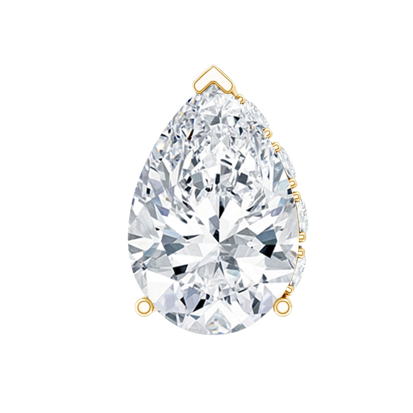 Pear Shaped Moissanite Solitaire Cartilage Earring