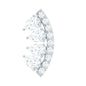 Pear and Round Moissanite Curved Cartilage Earring