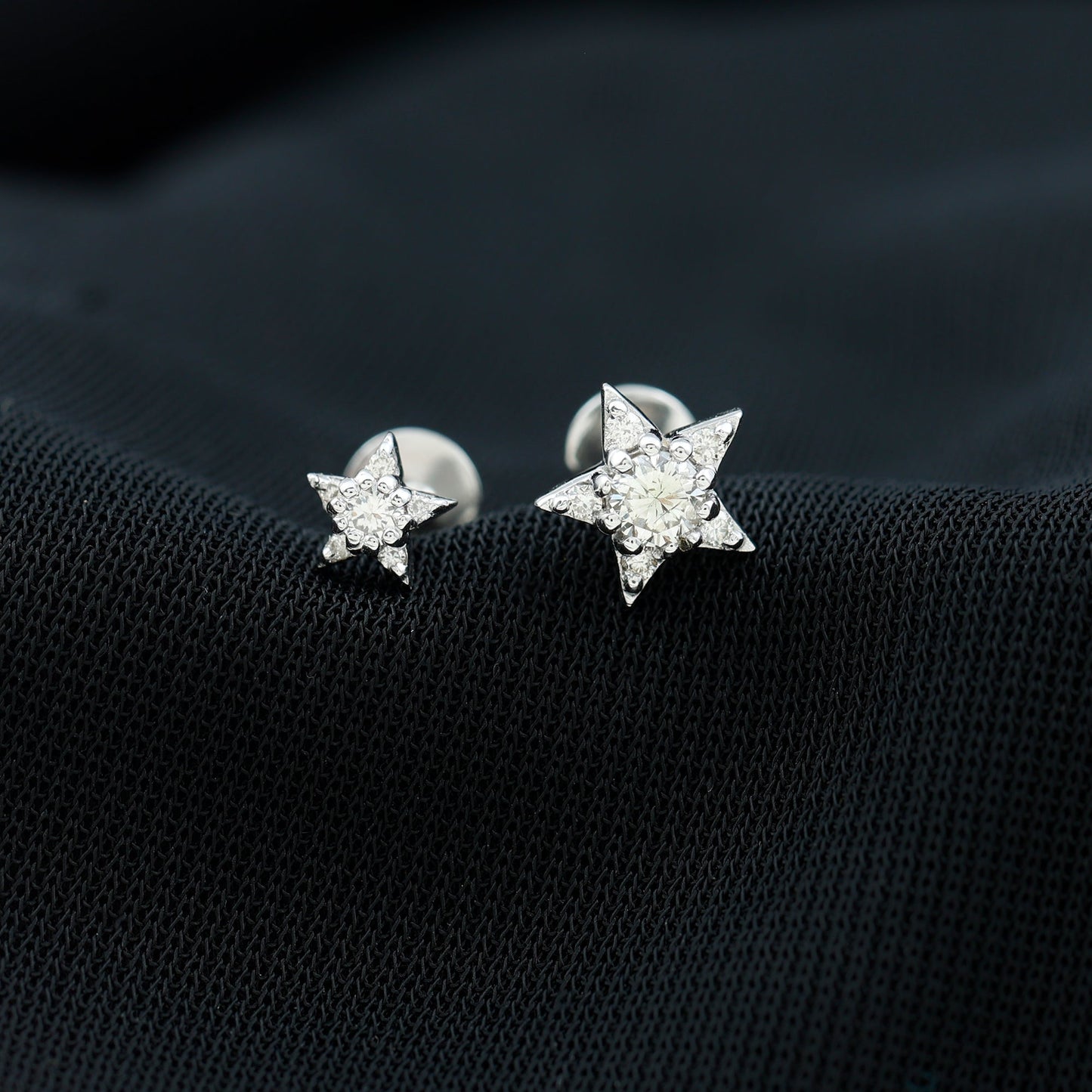 Minimalist Diamond Star Earring for Tragus Piercing