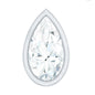 Bezel Set Moissanite Teardrop Stud Earring for Cartilage Piercing