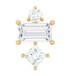 Unique Moissanite Tragus Earring with Flat Back