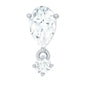 Pear Diamond Drop Earring for Helix Piercing