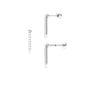 Minimalist Diamond Line Bar Earring for Helix Piercing