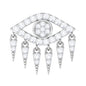 Unique Moissanite Evil Eye Earring for Cartilage Piercing