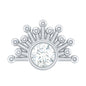 Bezel Set Diamond Sunburst Earring for Helix Piercing