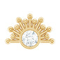Bezel Set Diamond Sunburst Earring for Helix Piercing