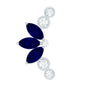 Natural Blue Sapphire Ear Crawler Earring