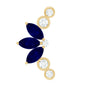 Natural Blue Sapphire Ear Crawler Earring