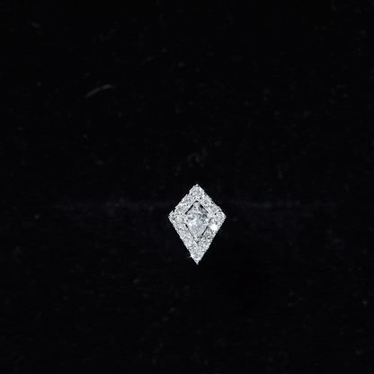 Unique Moissanite Kite Earring for Cartilage Piercing