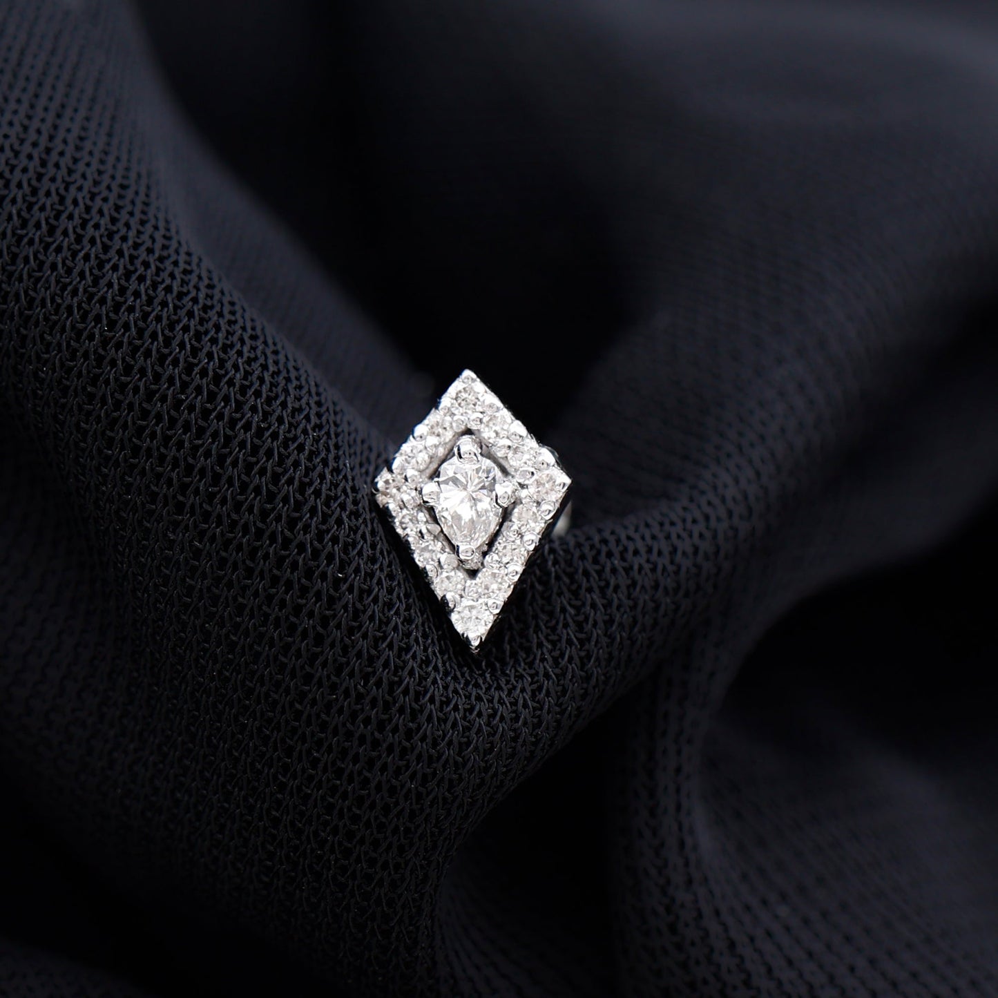 Unique Moissanite Kite Earring for Cartilage Piercing
