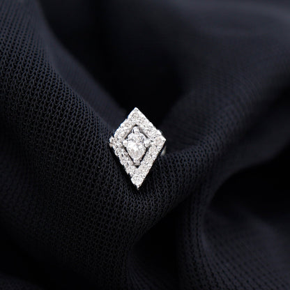 Unique Moissanite Kite Earring for Cartilage Piercing