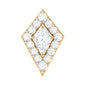 Unique Moissanite Kite Earring for Cartilage Piercing
