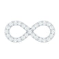 Round Diamond Infinity Earring for Cartilage Piercing