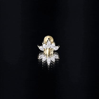 Certified Marquise Cut Diamond Helix Earring for Women