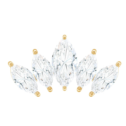 Certified Marquise Cut Diamond Helix Earring for Women