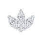 Marquise Diamond Lotus Flower Earring for Helix Piercing