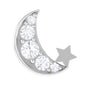 Real Diamond Moon Star Earring for Cartilage Piercing